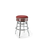 Tabouret de bar luxe bas Palace 66 mobiler américain ruby