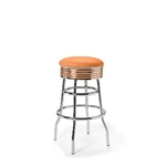 Tabouret de bar luxe haut Palace mobilier américain orange