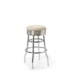 Tabouret de bar luxe haut Palace mobilier américain blanc