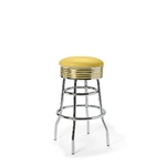 Tabouret de bar luxe haut Palace mobilier américain jaune