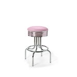Tabouret de bar bas avec repose-pieds Airline mobilier américain lilas