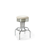Tabouret de bar bas avec repose-pieds Airline mobilier américain blanc