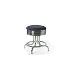 Tabouret de bar bas Airline bleu marine