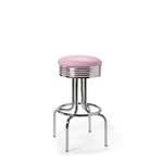 Tabouret de bar repose-pieds chromés Airline lilas
