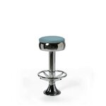 Tabouret de bar avec repose-pieds Casey bleu