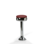 Tabouret de bar sur pied chromé Casey ruby