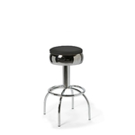 Tabouret de bar chromé Comet 77 Stacks noir