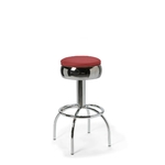 Tabouret de bar chromé Comet 77 Stacks rouge