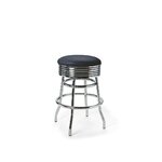 Tabouret de bar Palace MP 66 Chrome bleu marine mobilier