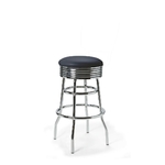 Tabouret de bar Palace MP 77 Chrome bleu marine