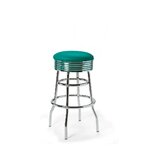 Tabouret de bar Palace MP 77 Chrome pétrol