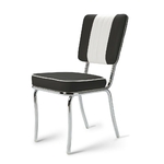 Chaise d’arcade CB Chrome noir mobilier diner