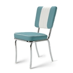 Chaise d’arcade CB Chrome mobilier diner bleu