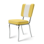 Chaise d’arcade CB Chrome mobilier diner jaune