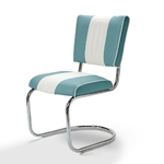 Chaise Prospect CB Chrome mobilier américain bleu
