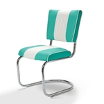 Chaise Prospect CB Chrome mobilier américain turquoise