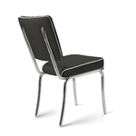 Chaise d’arcade WP Chrome mobilier américain noir