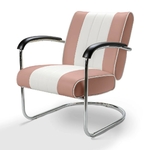 Chaise Pullman CB Chrome mobilier américain rose