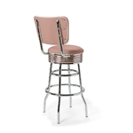 Palace Tabouret de bar Dossier CB 77 Chrome rose