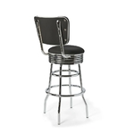 Palace Tabouret de bar Dossier CB 77 Chrome noir
