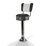 Casey Tabouret de bar Dossier CB 77 Chrome noir