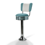 Casey Tabouret de bar Dossier CB 77 Chrome bleu