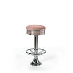 Casey Tabouret de bar Repose-pieds WP 77 Chrome rose