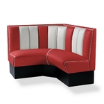 banquette de mobilier américain d’angle CB 120-120 rouge