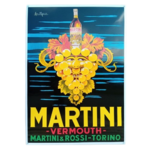 plaque émaillée martini vermouth