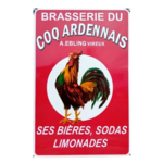 plaque émaillée brasserie du coq ardennais