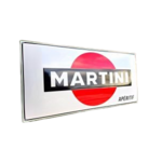 Plaque émaillée Martini apéritif vintage