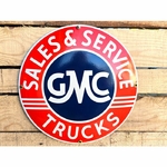 Plaque émaillée GMC Trucks publicitaire