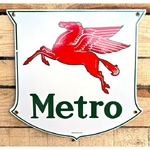 Plaque émaillée Pegasus métro publicitaire