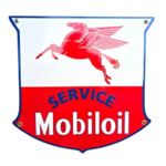 Plaque émaillée service Mobiloil