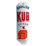 plaque émaillée bouillon kub vintage rétro
