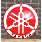 plaque émaillée publicitaire yamaha