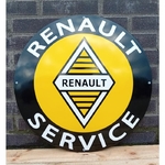 plaque émaillée renault service publicitaire