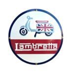 Plaque émaillée scooter Lambretta vintage
