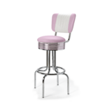 tabouret Airline Barstool Backrest CB 77 Chrome Lilac