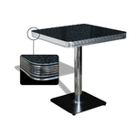table de mobilier de diner to-23w noire