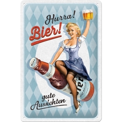 Nostalgic-Art Plaque Vintage Beer O' Clock Glasses – Idée de Cadeau pour  Les Fans de bière, en métal, Design Retro pour la décoration, 15 x 20 cm