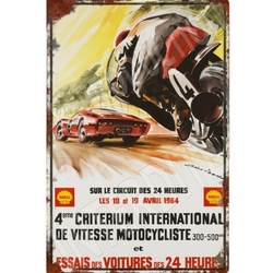 Plaque métal décoration vintage année 80 30 X 20 CM