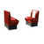 Banquette de Diner 1 place mobilier américain HW-70_RED