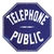 plaque émaillée téléphone public