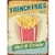 plaque déco publicitaire vintage french fries