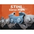 Plaque métal Stihl Swiss publicitaire vintage