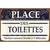 plaque métal de déco place des toilettes 20x30
