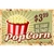 Plaque métal déco pop corn rétro