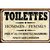 plaque métal toilettes hommes-femmes