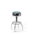 Tabouret de bar chromé bleu Comet mobilier américain